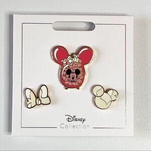 Mickey & Minnie Mouse Popcorn Flair Pin 3-pc Set Disney NEW